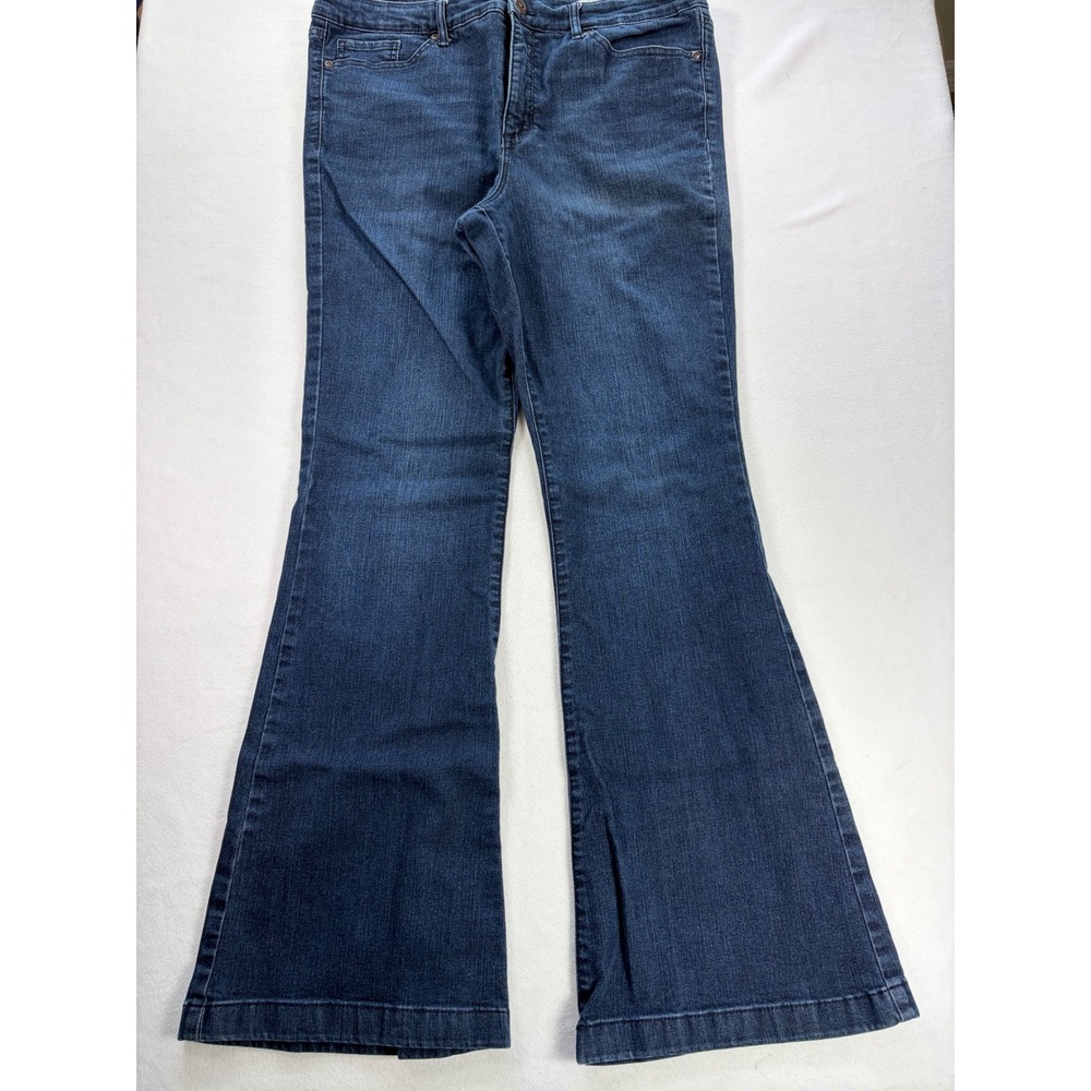Sofia Jeans by Sofia Vergara Melisa Flare Dark Wash High Rise Denim Size 14